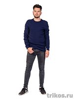 Джемпер мужской вязаный (30/70) с орнаментом  кирпичики 