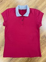 Рубашка поло женская короткий рукав комбинированная