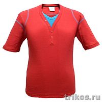 Футболка поло мужская (интерлок) короткий рукав со вставкой