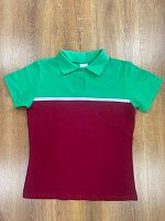 Рубашка поло женская короткий рукав комбинированная