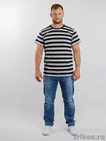 Футболка мужская полоса короткий рукав 