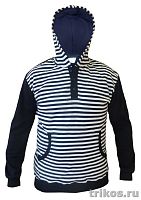 Толстовка Х/Б ,карман кенгуру, с капюшоном, комбинированная.