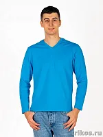 Футболка мужская  V-вырез. длин. рукав