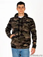 Шот мужской флис  с капюшоном