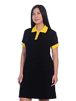 Платье-поло с карманами женское короткий рукав 