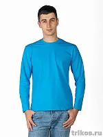 Футболка мужская (кулирка с лайкр.)  длин.рукав