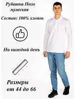 Рубашка поло мужская длин.рукав 