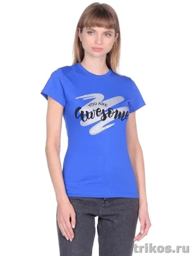 Футболка женская (приталенный крой) шелкографией Футболка женская (приталенный крой) шелкографией