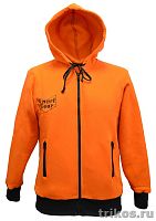 Толстовка женская 3-нитка с капюшоном на молнии с вышивкой 