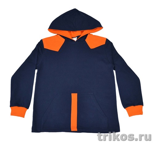 Толстовка детская 2-х нитка карман кенгуру комбинированная Толстовка детская 2-х нитка карман кенгуру комбинированная