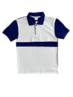 Рубашка поло Х/Б (пике) мужская белая - комбинированная Рубашка поло Х/Б (пике) мужская белая - комбинированная