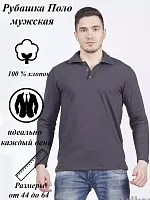 Рубашка поло мужская длин.рукав 