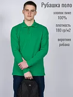 Рубашка поло мужская длин.рукав 