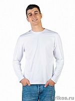 Футболка мужская (кулирка с лайкр.)  длин.рукав