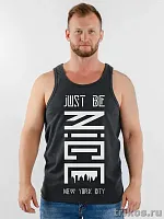 Майка мужская Х/Б с шелкографией