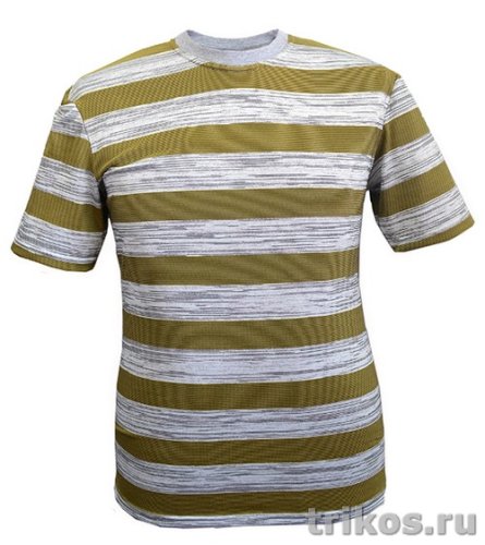 Футболка мужская короткий рукав полоса  (береза)