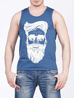 Майка мужская Х/Б с шелкографией