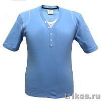 Футболка поло мужская (интерлок) короткий рукав со вставкой