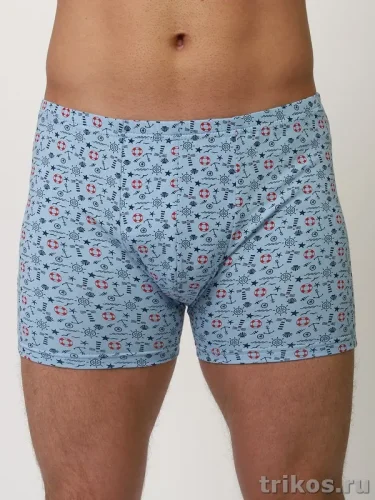 Трусы боксеры мужские набивка "якорь"