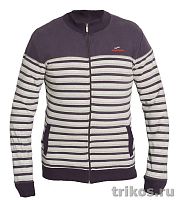 Толстовка мужская полоска без капюшона на молнии  Толстовка мужская полоска без капюшона на молнии