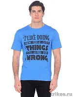 Футболка мужская Х/Б короткий рукав с шелкографией 