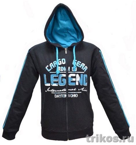 Толстовка мужская с капюшоном и принтом на молнии (Legend) Толстовка мужская с капюшоном и принтом на молнии (Legend)