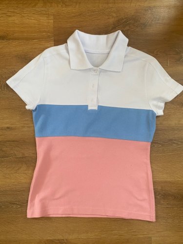 Рубашка поло женская короткий рукав комбинированная Рубашка поло женская короткий рукав комбинированная