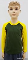 Футболка детская длинный рукав комбинированная