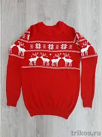 Джемпер женский вязаный "Олени"