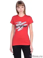 Футболка женская (приталенный крой) шелкографией