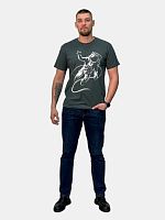 Футболка мужская Х/Б короткий рукав с шелкографией 