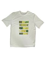 Футболка полиэстер мужская с шелкографией белая