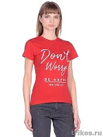 Футболка женская (приталенный крой) с шелкографией 