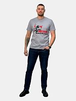 Футболка мужская Х/Б короткий рукав с шелкографией 