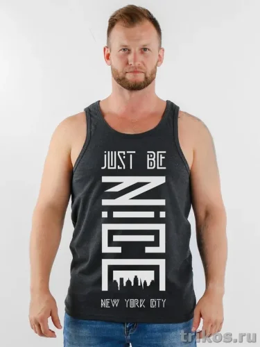 Майка мужская Х/Б с шелкографией Майка мужская Х/Б с шелкографией