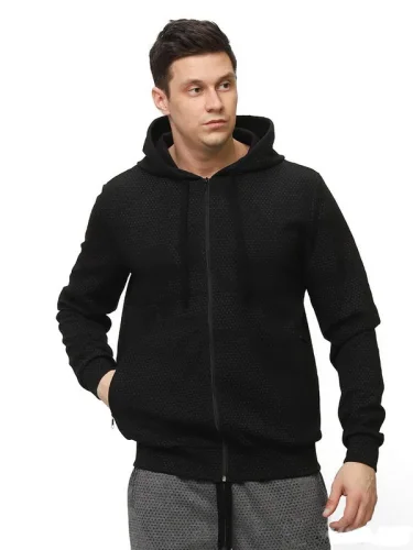 Толстовка с капюшоном, комбинированная. Толстовка с капюшоном, комбинированная.