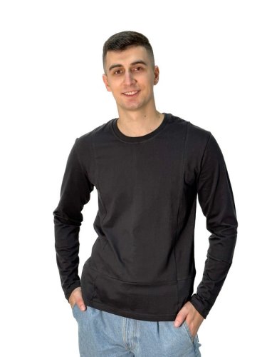 Футболка мужская длинный рукав прошитая 