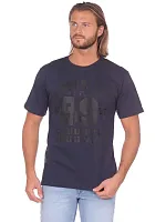 Футболка мужская Х/Б короткий рукав с шелкографией 