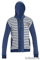 Толстовка мужская полоска с капюшоном на молнии (вставка)