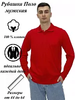Рубашка поло мужская длин.рукав 