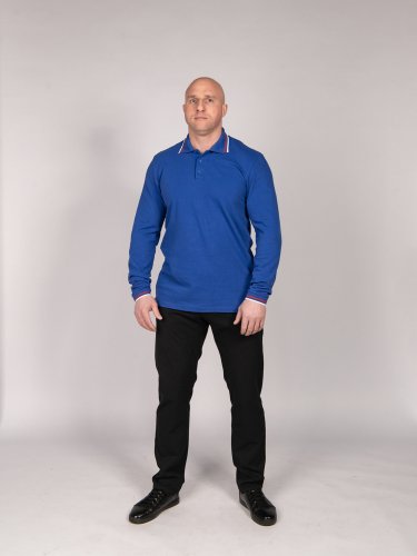 Рубашка поло мужская длин. рукав