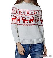 Джемпер женский вязаный "Олени"