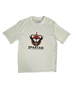 Футболка полиэстер мужская с шелкографией белая