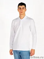 Рубашка поло мужская длин.рукав (футер петелька)