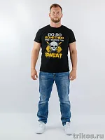 Футболка мужская Х/Б с шелкографией (наша ткань)