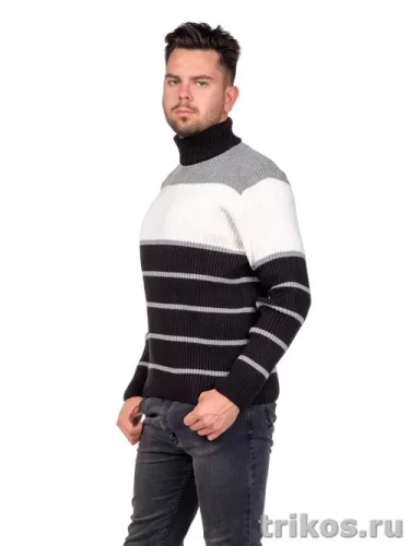 Свитер мужской вязаный (лапша) комбинированный. Свитер мужской вязаный (лапша) комбинированный.