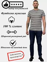 Футболка мужская полоса короткий рукав 