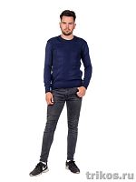 Джемпер вязаный орнаментом  Ромбы 