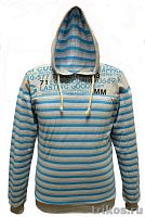 Толстовка мужская полоска с капюшоном без молнии  Толстовка мужская полоска с капюшоном без молнии