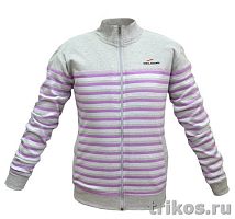 Толстовка мужская полоска без капюшона на молнии 